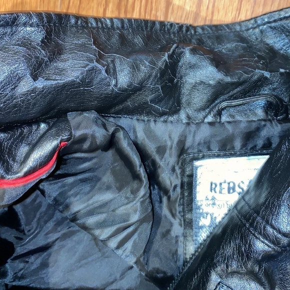 Redsquad men vegan leather  biker jacket L - Picture 7 of 10